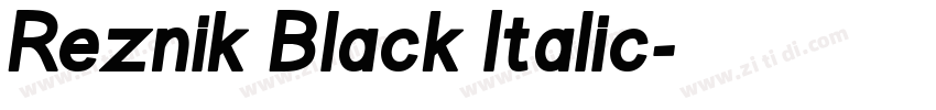 Reznik Black Italic字体转换